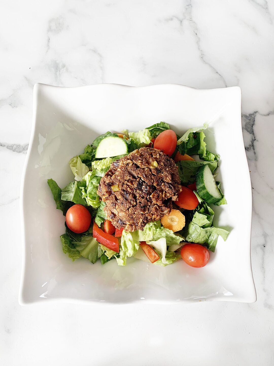 The Ultimate Grillable Plant Based Veggie Burger A Little Nutrition   Veggie Burger In A Bowl 1080x1440 